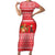Afghanistan Christmas Family Matching Short Sleeve Bodycon Dress and Hawaiian Shirt with Santa Camels Sheep Traditional Pattern and Festive Design - Wonder Print Shop