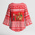 Afghanistan Christmas Kimono Sleeve Blouse with Santa Camels Sheep Traditional Pattern and Festive Design - Wonder Print Shop