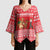 Afghanistan Christmas Kimono Sleeve Blouse with Santa Camels Sheep Traditional Pattern and Festive Design - Wonder Print Shop