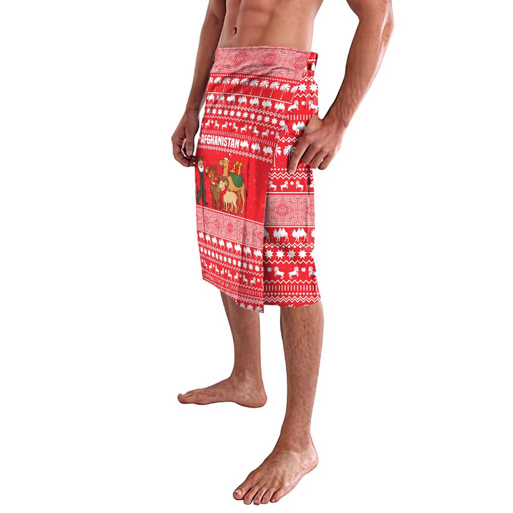 Afghanistan Christmas Lavalava with Santa Camels Sheep Traditional Pattern and Festive Design - Wonder Print Shop