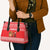 Afghanistan Christmas Leather Bag with Santa Camels Sheep Traditional Pattern and Festive Design - Wonder Print Shop