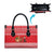 Afghanistan Christmas Leather Bag with Santa Camels Sheep Traditional Pattern and Festive Design - Wonder Print Shop