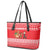 Afghanistan Christmas Leather Tote Bag with Santa Camels Sheep Traditional Pattern and Festive Design - Wonder Print Shop