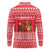 Afghanistan Christmas Long Sleeve Polo Shirt with Santa Camels Sheep Traditional Pattern and Festive Design - Wonder Print Shop