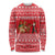 Afghanistan Christmas Long Sleeve Shirt with Santa Camels Sheep Traditional Pattern and Festive Design - Wonder Print Shop