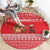 Afghanistan Christmas Round Carpet with Santa Camels Sheep Traditional Pattern and Festive Design - Wonder Print Shop