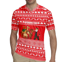 Afghanistan Christmas Rugby Jersey with Santa Camels Sheep Traditional Pattern and Festive Design - Wonder Print Shop