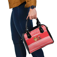 Afghanistan Christmas Shoulder Handbag with Santa Camels Sheep Traditional Pattern and Festive Design - Wonder Print Shop