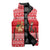Afghanistan Christmas Sleeveless Puffer Jacket with Santa Camels Sheep Traditional Pattern and Festive Design - Wonder Print Shop