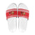 Afghanistan Christmas Slide Sandals with Santa Camels Sheep Traditional Pattern and Festive Design - Wonder Print Shop