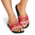 Afghanistan Christmas Slide Sandals with Santa Camels Sheep Traditional Pattern and Festive Design - Wonder Print Shop