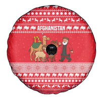 Afghanistan Christmas Spare Tire Cover with Santa Camels Sheep Traditional Pattern and Festive Design - Wonder Print Shop