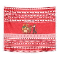 Afghanistan Christmas Tapestry with Santa Camels Sheep Traditional Pattern and Festive Design - Wonder Print Shop