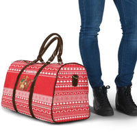 Afghanistan Christmas Travel Bag with Santa Camels Sheep Traditional Pattern and Festive Design - Wonder Print Shop