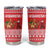 Afghanistan Christmas Tumbler Cup with Santa Camels Sheep Traditional Pattern and Festive Design - Wonder Print Shop