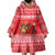 Afghanistan Christmas Wearable Blanket Hoodie with Santa Camels Sheep Traditional Pattern and Festive Design - Wonder Print Shop