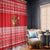 Afghanistan Christmas Window Curtain with Santa Camels Sheep Traditional Pattern and Festive Design - Wonder Print Shop
