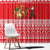 Afghanistan Christmas Window Curtain with Santa Camels Sheep Traditional Pattern and Festive Design - Wonder Print Shop