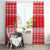 Afghanistan Christmas Window Curtain with Santa Camels Sheep Traditional Pattern and Festive Design - Wonder Print Shop