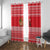 Afghanistan Christmas Window Curtain with Santa Camels Sheep Traditional Pattern and Festive Design - Wonder Print Shop