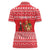 Afghanistan Christmas Women Polo Shirt with Santa Camels Sheep Traditional Pattern and Festive Design - Wonder Print Shop