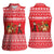 Afghanistan Christmas Women Sleeveless Polo Shirt with Santa Camels Sheep Traditional Pattern and Festive Design - Wonder Print Shop