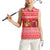 Afghanistan Christmas Women Sleeveless Polo Shirt with Santa Camels Sheep Traditional Pattern and Festive Design - Wonder Print Shop