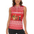 Afghanistan Christmas Women Sleeveless Polo Shirt with Santa Camels Sheep Traditional Pattern and Festive Design - Wonder Print Shop