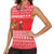 Afghanistan Christmas Women Sleeveless Polo Shirt with Santa Camels Sheep Traditional Pattern and Festive Design - Wonder Print Shop