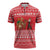 Afghanistan Christmas Zipper Polo Shirt with Santa Camels Sheep Traditional Pattern and Festive Design - Wonder Print Shop