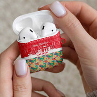 Singapore Christmas AirPods Case with Skyline Batik Patterns Landmark Silhouettes and Festive Design - Wonder Print Shop