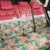 Singapore Christmas Back Car Seat Cover with Skyline Batik Patterns Landmark Silhouettes and Festive Design - Wonder Print Shop