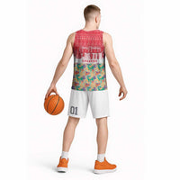 Singapore Christmas Basketball Jersey with Skyline Batik Patterns Landmark Silhouettes and Festive Design - Wonder Print Shop