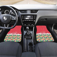 Singapore Christmas Car Mats with Skyline Batik Patterns Landmark Silhouettes and Festive Design - Wonder Print Shop