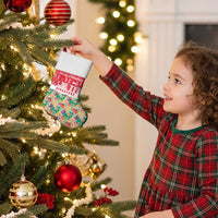 Singapore Christmas Stocking with Skyline Batik Patterns Landmark Silhouettes and Festive Design - Wonder Print Shop