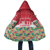 Singapore Christmas Cloak with Skyline Batik Patterns Landmark Silhouettes and Festive Design - Wonder Print Shop