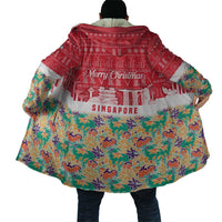 Singapore Christmas Cloak with Skyline Batik Patterns Landmark Silhouettes and Festive Design - Wonder Print Shop