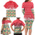 Singapore Christmas Family Matching Long Sleeve Bodycon Dress and Hawaiian Shirt with Skyline Batik Patterns Landmark Silhouettes and Festive Design - Wonder Print Shop
