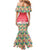 Singapore Christmas Family Matching Mermaid Dress and Hawaiian Shirt with Skyline Batik Patterns Landmark Silhouettes and Festive Design - Wonder Print Shop