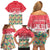 Singapore Christmas Family Matching Off Shoulder Short Dress and Hawaiian Shirt with Skyline Batik Patterns Landmark Silhouettes and Festive Design - Wonder Print Shop