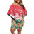Singapore Christmas Family Matching Off Shoulder Short Dress and Hawaiian Shirt with Skyline Batik Patterns Landmark Silhouettes and Festive Design - Wonder Print Shop