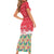 Singapore Christmas Family Matching Short Sleeve Bodycon Dress and Hawaiian Shirt with Skyline Batik Patterns Landmark Silhouettes and Festive Design - Wonder Print Shop