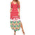 Singapore Christmas Family Matching Summer Maxi Dress and Hawaiian Shirt with Skyline Batik Patterns Landmark Silhouettes and Festive Design - Wonder Print Shop