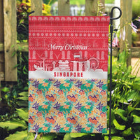 Singapore Christmas Garden Flag with Skyline Batik Patterns Landmark Silhouettes and Festive Design - Wonder Print Shop