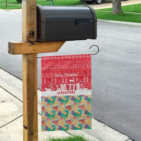 Singapore Christmas Garden Flag with Skyline Batik Patterns Landmark Silhouettes and Festive Design - Wonder Print Shop