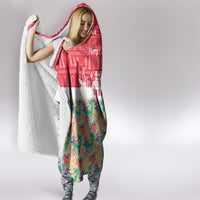 Singapore Christmas Hooded Blanket with Skyline Batik Patterns Landmark Silhouettes and Festive Design - Wonder Print Shop