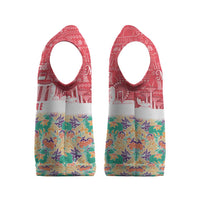 Singapore Christmas Knitted V-Neck Vest with Skyline Batik Patterns Landmark Silhouettes and Festive Design - Wonder Print Shop