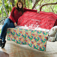 Singapore Christmas Quilt with Skyline Batik Patterns Landmark Silhouettes and Festive Design - Wonder Print Shop