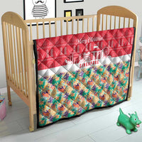 Singapore Christmas Quilt with Skyline Batik Patterns Landmark Silhouettes and Festive Design - Wonder Print Shop