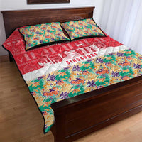Singapore Christmas Quilt Bed Set with Skyline Batik Patterns Landmark Silhouettes and Festive Design - Wonder Print Shop